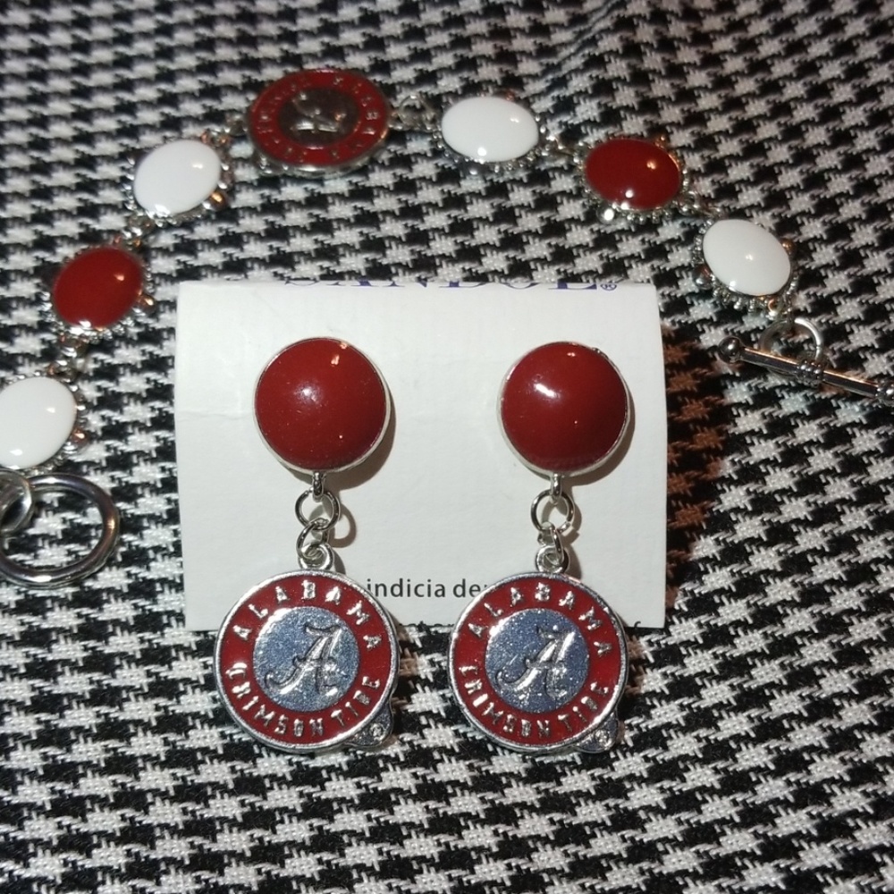 Alabama earring and bracelet combination